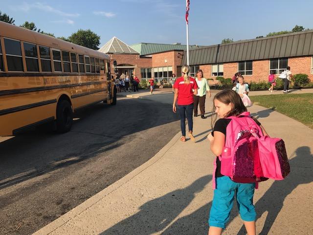 kings bus with children waiting